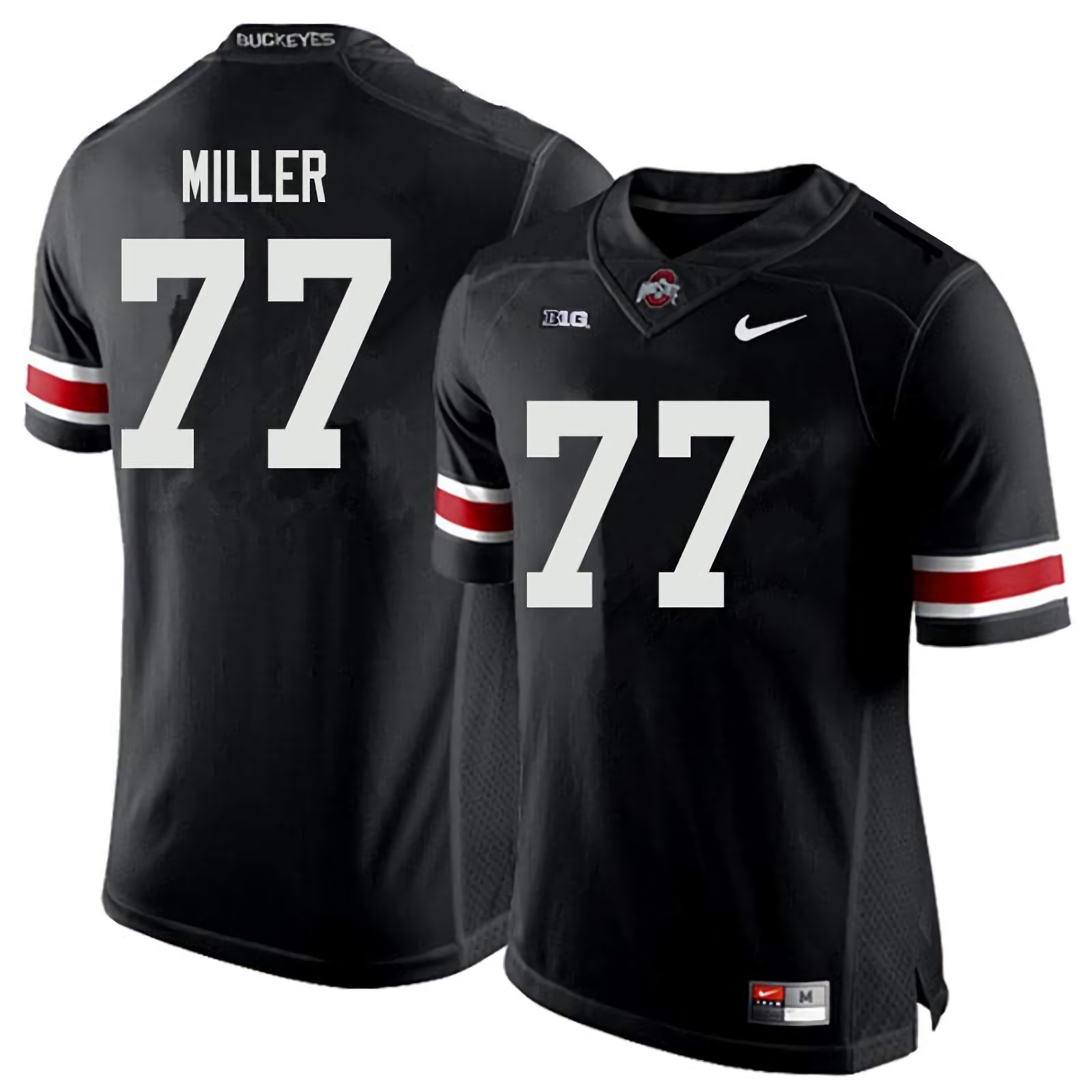 Harry Miller Ohio State Buckeyes Men's NCAA #77 Nike Black College Stitched Football Jersey JUR1256YB